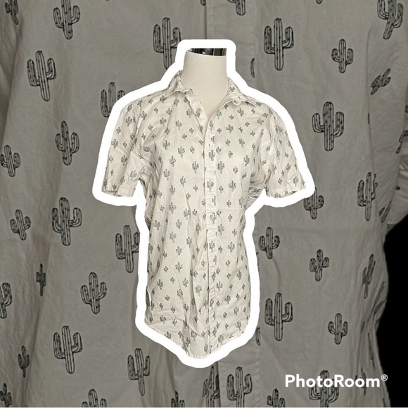 George slim fit cactus shirt sleeve button down size small (34-36) - Picture 1 of 7